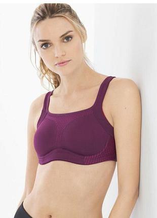 34d,75д,m&s,англия! бордовый спортивный бюстгальтер на косточках сильной фиксации