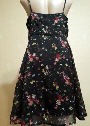 Сарафан платье с рюшами в цветочный принт5 фото