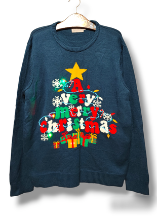 Новогодний джемпер светится рождественская одежда свитер для фотосессии2 фото