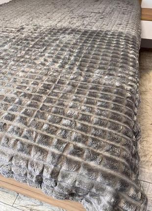 Шикарный королевский шарпей в клеточку (крокодил) плед - покрывало 200х230 см, ширина квадрата 4 см6 фото