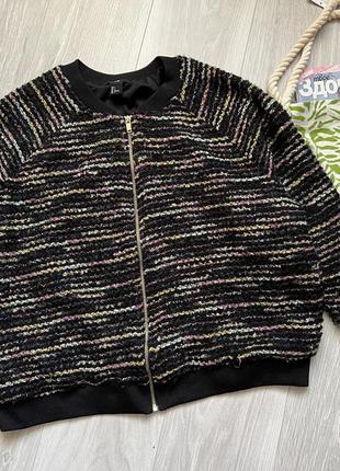 Крутой бомбер куртка батал букле h&m