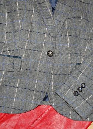 Модный кардиган/пиджак/блейзер/пальто в клетку в идеале в составе шерсть2 фото