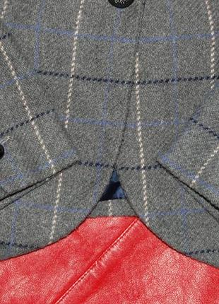 Модный кардиган/пиджак/блейзер/пальто в клетку в идеале в составе шерсть4 фото