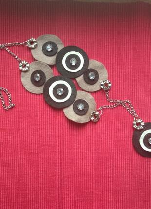 Біжутерія. прикраса фетр (намисто)