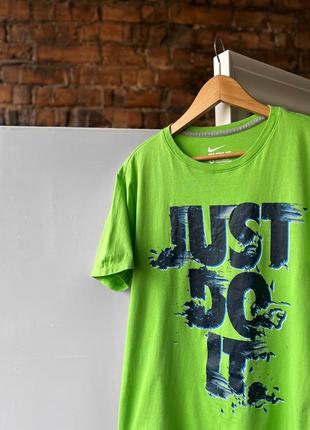 Nike just do it men’s green t-shirt футболка2 фото