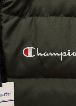 Зимняя куртка champion мужская хаки турция холофайбер/водоотталкивающая плащевка, пуховик чемпион9 фото