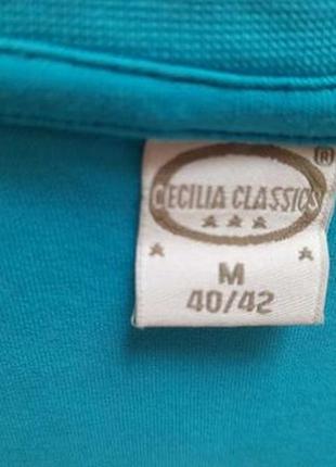 Стрейчевая футболка cecilia classic с принтом размер 46 - 48  футболка цвета морской волны5 фото