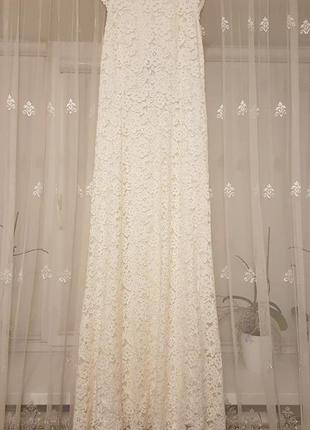 Шикарное свадебное, подвенечное кружевное платье h&m.5 фото