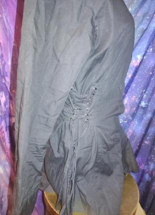 Готична міні сукня сорочка зі шнурівкою2 фото