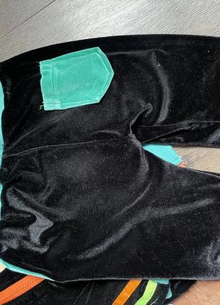 Велюровый спортивный костюм под adidas черный 18-24 месяца 1-2 года 92 см5 фото