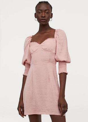Шикарное розовое платье h&m