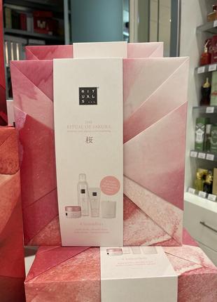 Подарочный набор rituals the ritual of sakura ayuverda ритаалс ритуалс скраб крем для тела свеча пенка гель для душа