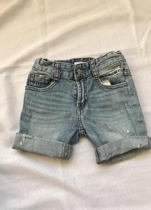 🎁 шорти джинсові bikkembergs на 3 - 4 роки, шорти з підгином підрізані з джинсів