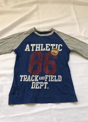 Реглан спортивний apparel на 3 - 4 роки котон, футболка довгий рукав 104 розмір цифра 86