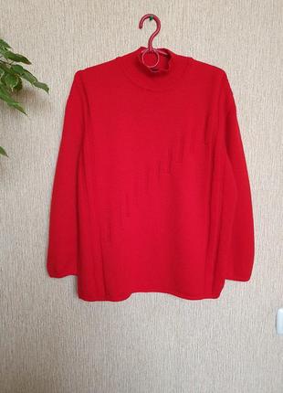 Яркий, стильный, трендовый свитер, джемпер от herbay, 100% merino wool, италия1 фото