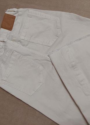 Базовые молочные джинсы клеш на высокой талии белые джинсовые штаны bershka бежевые кльош в стиле zara7 фото