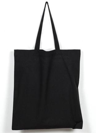 Еко сумка шопер шоппер чорний  ( торба , торбинка )1 фото