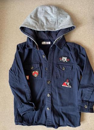 Дитяча синя сорочка 104см 3-4роки