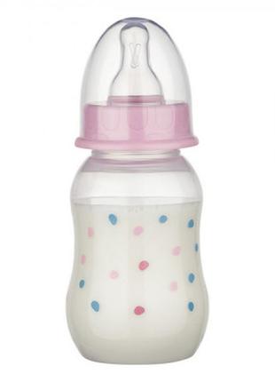 Пляшка для годування baby-nova droplets 130 мл рожевий (3960072)