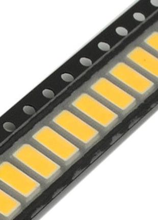 100x 5630 5730 smd led 3в 0.5вт 50-55лм светодиод, теплый белый