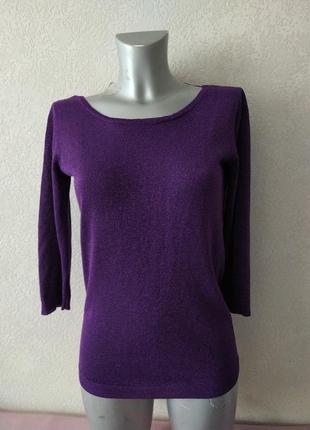 Mim,франция!нарядный фиолетовый свитер с открытой спиной. 38/10/s3 фото