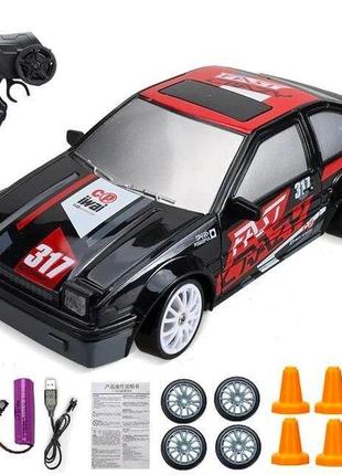 Машинка для дріфту на радіокеруванні 1:24 toyota ae86 sprinter trueno 4wd