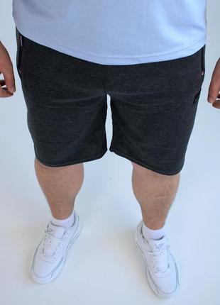 Мужские шорты серые трикотаж батал ag2 фото