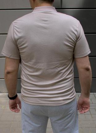 Мужская футболка поло бежевая , большие размеры3 фото