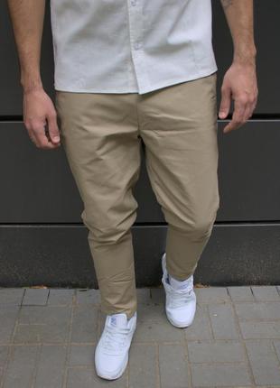 Чоловічі літні брюки бежеві5 фото
