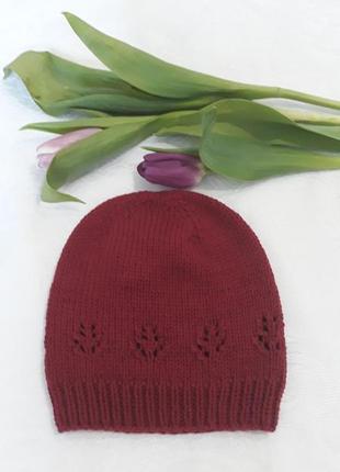 Комплект вязаний весняний (шапочка+снуд)5 фото