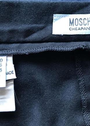 Чёрные узкие брюки леггинсы moschino 100 % оригинал р 42 446 фото