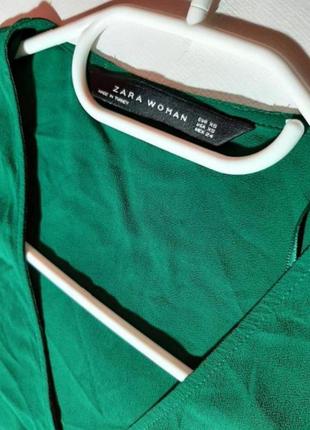 Новое зелёное платье плиссе zara3 фото