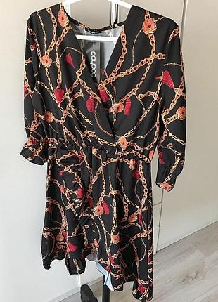 Плаття трендове принтоване з імітацією запаху № 119