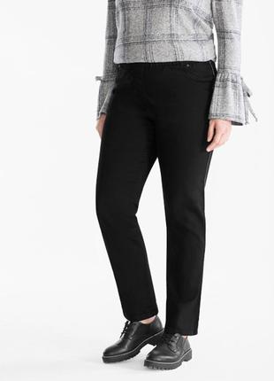 Черные джинсы c&a yessica с декоративным лампасом, батал, большие размеры 56/581 фото