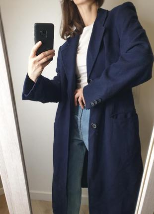 Актуальное длинное шерстяное пальто винтаж винтажное макси миди однобортное9 фото