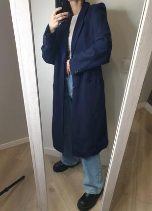 Актуальное длинное шерстяное пальто винтаж винтажное макси миди однобортное4 фото