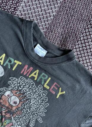 Gildan vintage merch bart marley smoke print футболка мерч оригінал б у6 фото