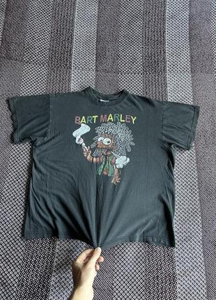 Gildan vintage merch bart marley smoke print футболка мерч оригінал б у4 фото