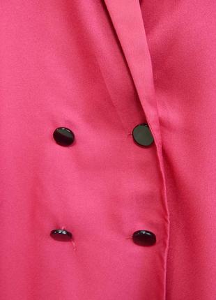Крутезный новый пиджак от by very удлиненное долгое двубортный платье-пиджак малиновый фуксия5 фото