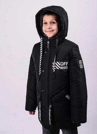 Зимняя куртка для мальчика на овчине/ пальто хаки для подростков (152 158 164 170), подростковая парка на зиму5 фото