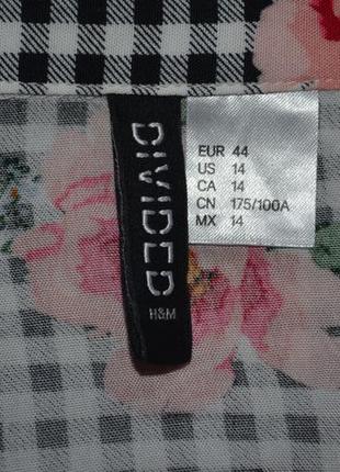 14/xl/44 h&m фирменная натуральная женская рубашка блуза пудровая8 фото