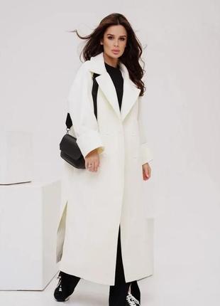 Пальто цвет молочный размер xxl fi_005465