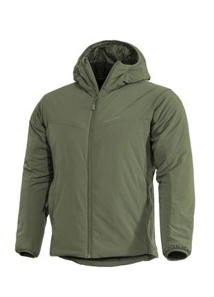 Демисезонная (осень/весная) утепленная тактическая куртка pentagon panthiras k08032 large, camo green (серо-зеленый)