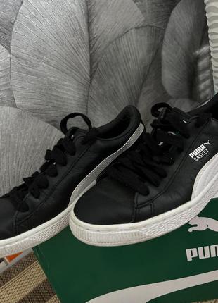 Кожанные кеды puma basket