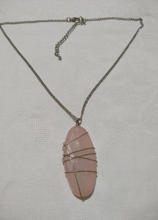 Подвеска с цепочкой. пластик, длина 47, удлинитель 7, кулон 5х2