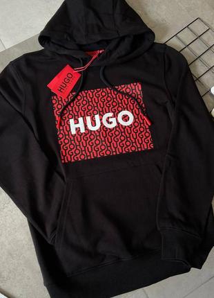 Мужская стильная худи от бренда hugo ,купить худак на осень,худи мужская,кофта с капюшоном от hugo