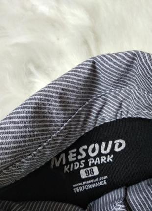 Рубашка обманка mesoud kids park на мальчика в полоску3 фото