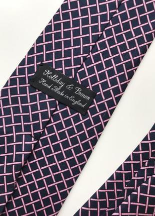 Мужской галстук винтаж holliday&brown шелк англия ручная работа1 фото
