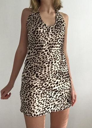 Леопардова коротка сукня
