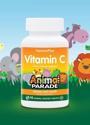 Nature's plus source of life animal parade витамин c вкус апельсина. 90 таб